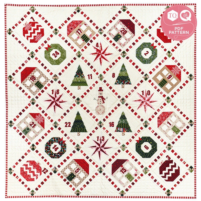 Advent Calendar, Christmas Countdown, Digital Quilting Pattern, Today’s ...
