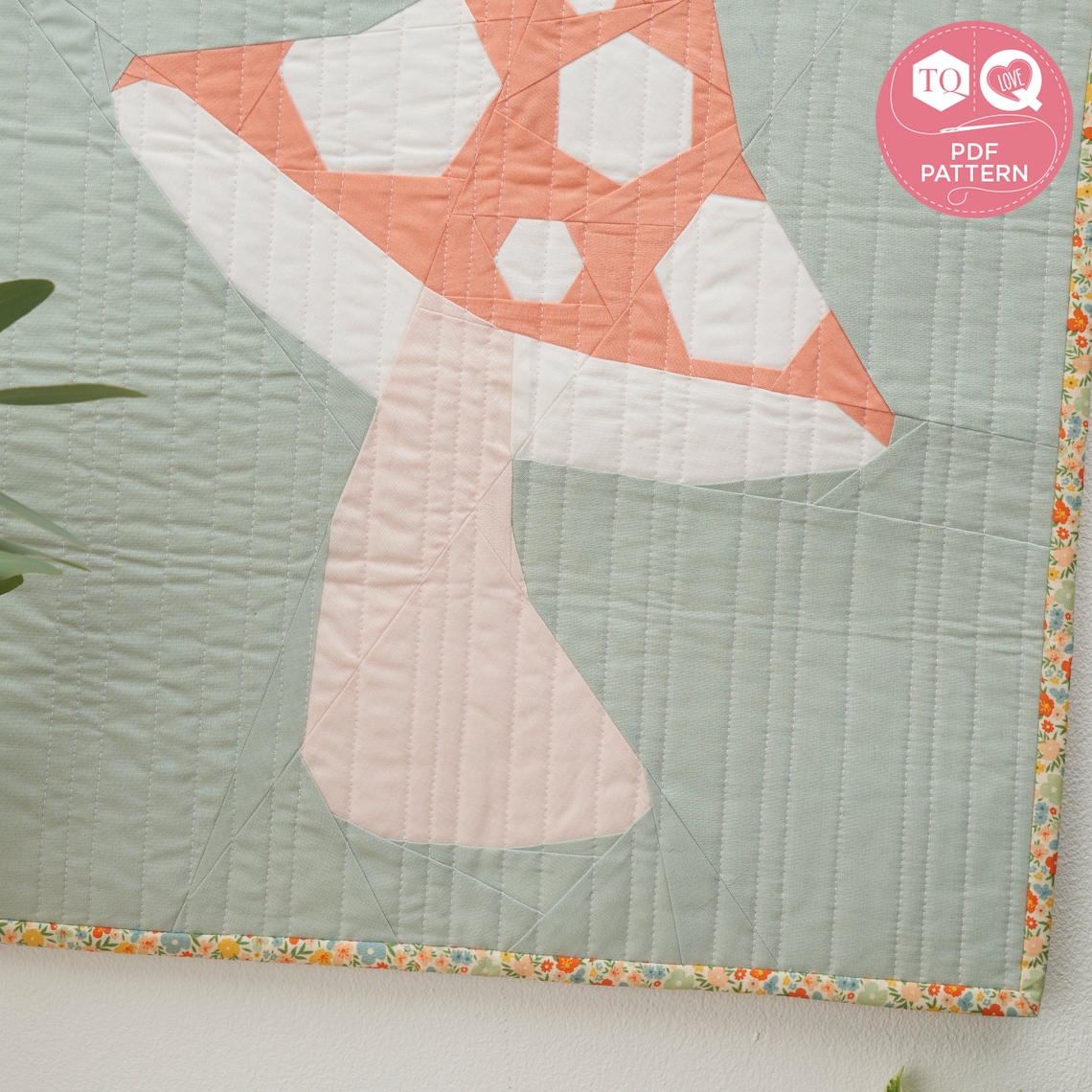 Foundation Paper Pieced Quilt, Toadstool Quilt Pattern, FPP Quilt ...