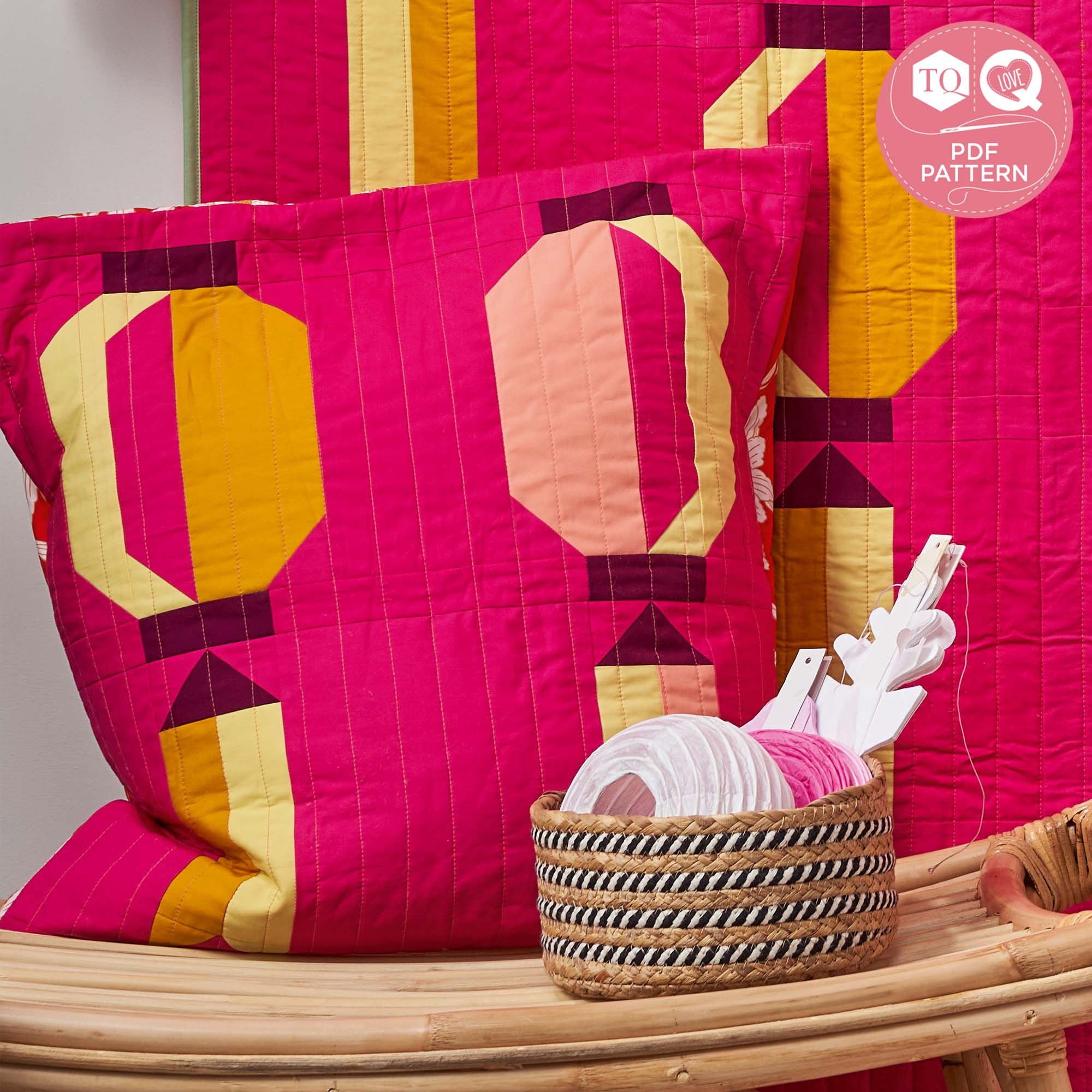 Lunar New Year Quilt, Sewing Pattern, Lantern Block, Love Patchwork ...