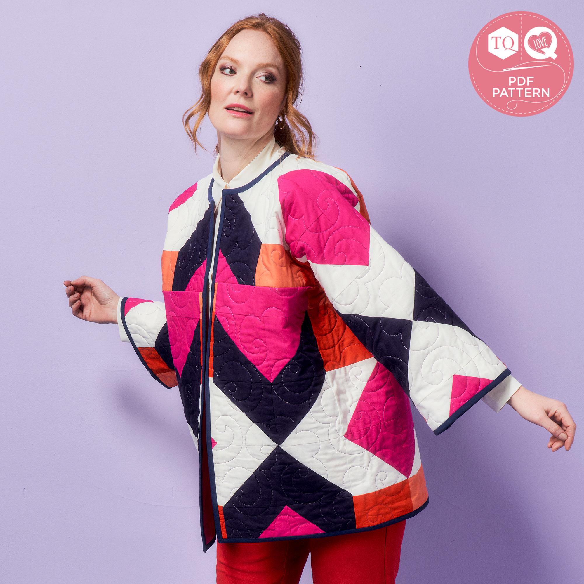 Quilted Jacket Pattern, Sewing Pattern, Patchwork Coat, Starry Quilt ...