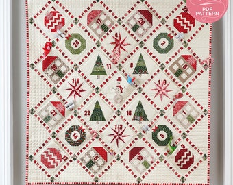 Christmas Countdown, Digital Quilting Pattern, Advent Calendar, Today’s Quilter magazine,  Lynne Goldsworthy, Instant Download