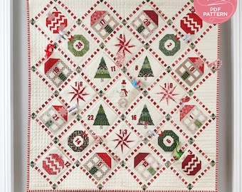 Advent Calendar, Christmas Countdown, Digital Quilting Pattern, Today’s Quilter magazine, Lynne Goldsworthy, Instant Download