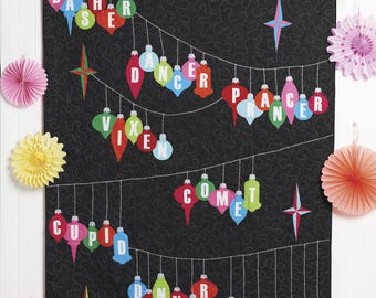 Reindeer Names, Quilting Pattern, appliqué, Love Patchwork & Quilting, PDF, Digital Quilt Pattern, Instant Download
