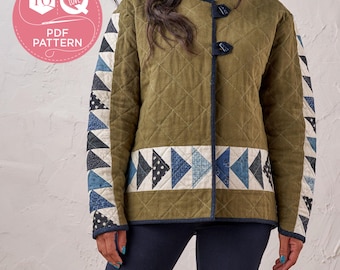 Reversible Patchwork Jacket Patten, Sewing Pattern, Love Patchwork & Quilting, Digital Quilt Pattern, Instant Download