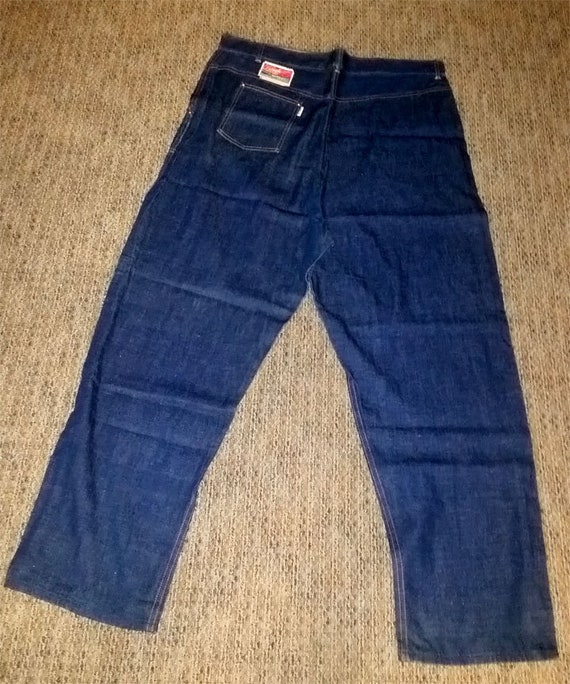 NOS 1940's High Waisted Denim Pants Dungarees. Wa… - image 2