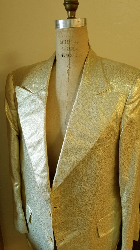 Gold lame best sale blazer