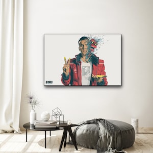 Logic American Hip Hop Artist Canvas Art Painting | Logic Wall Art Pop Art | Logic Wall Decor | Logic Poster
