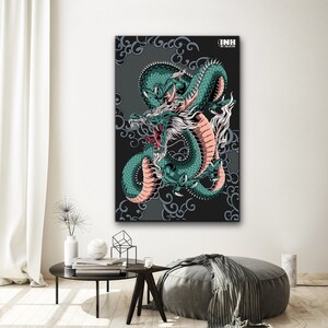 Dragon / Animal Canvas Art Painting | Dragon/Animal Wall Art | Dragon/Animal Wall Decor / Dragon Poster