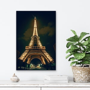 Eiffel Tower/Paris Canvas Art Painting | Eiffel Tower/Paris Wall Art |  Digital Art/Wall Decor / Poster