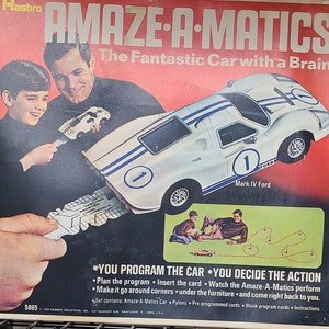 Kit de carro de corrida programável Ford Mark IV vintage &quot;Amaze-A-Matics&quot; Hasbro 1969 nº 5865