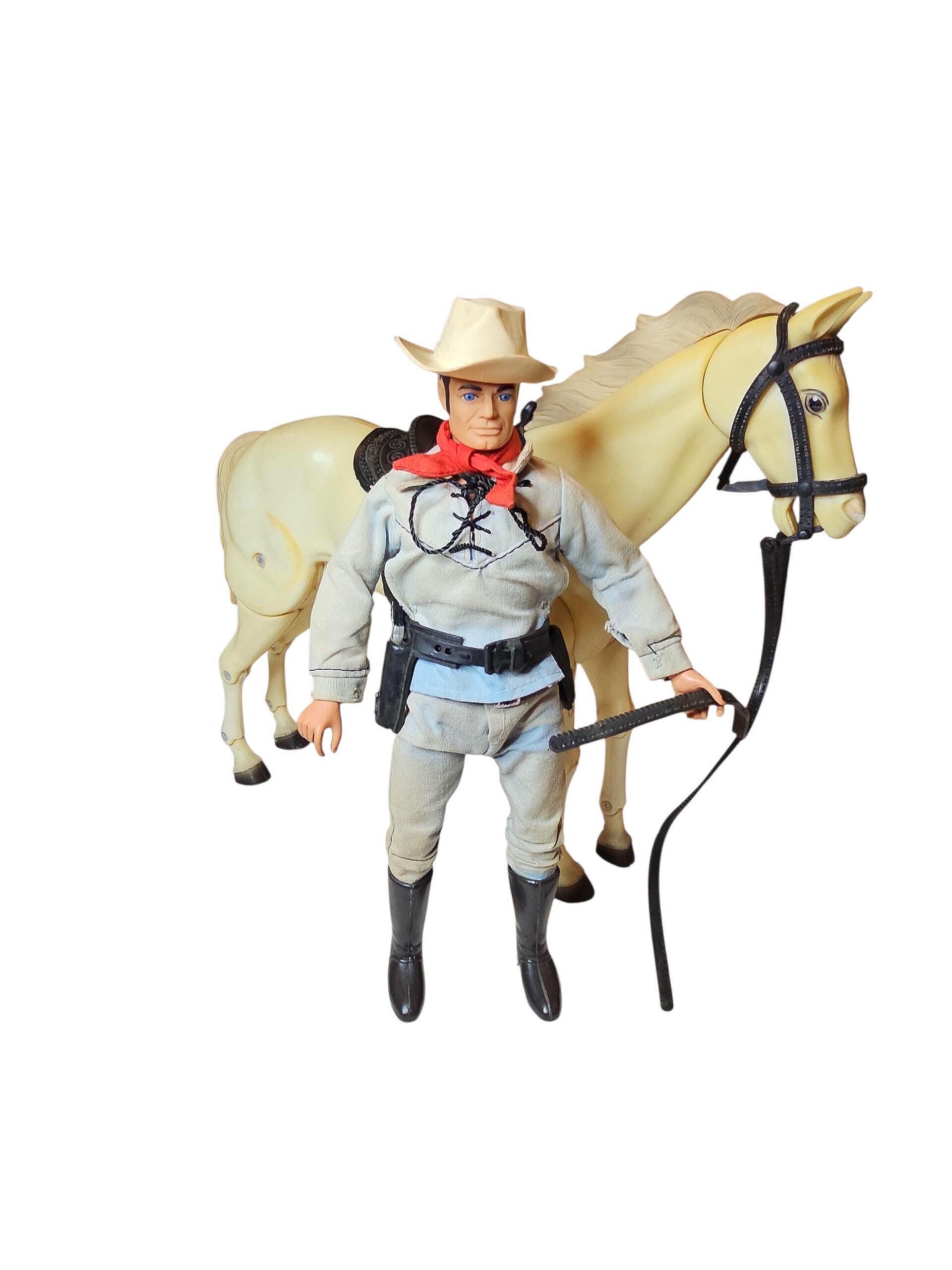 玩具：【ローンレンジャー】馬２体（1973年 GABRIEL社） Gabriel - 1973- Lone Ranger Action Figure & Horse 