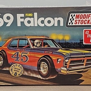 New-Sealed-AMT 69 Ford Falcon Vintage Series 8 Modified stocker Model Kit