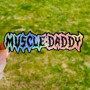 Muscle Daddy Holographic Sticker