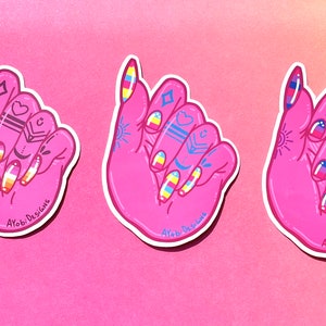 Sapphic Manicure Sticker, Lesbian Manicure Sticker, Pan Manicure Sticker, Bi Manicure Sticker