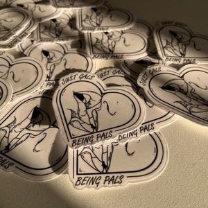Just Gals Being Pals Clear Sticker