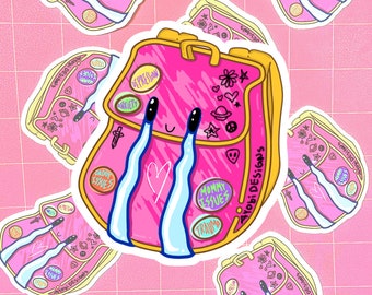 Emotional Baggage Sticker, Funny Relatable Humor Sticker, Mental Health Meme Sticker, Chaotic Humor Vinyl Decal, Laptop Water Bottle Sticker