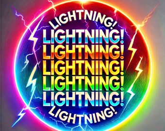 Lightning! Lightning! Lightning! Pinback Buttons