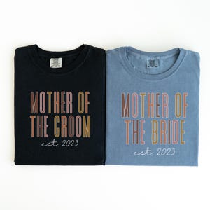 Mother of the Groom Gift, Comfort Colors Shirt, Mother of the Bride Shirt, Bridal Party Shirts, Custom Wedding Gift, Gift for Mom