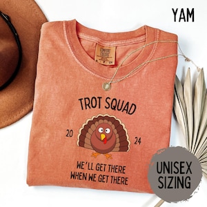 Trot Squad Fall Shirt Comfort Colors Shirts Thanksgiving Family Turkey Trot Tshirt Fun Run Thanksgiving Tee Gift for Mom