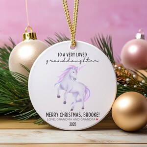 Custom Personalized Granddaughter Ornament Custom Grandkids Gift From Grandma and Grandpa To A Very Loved Granddaughter Christmas Gift 2025