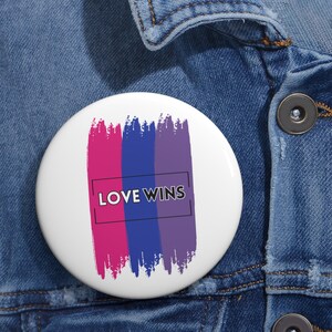 Love Wins Pin, LGBTQ Pride Pin, Kindness Equality Button Pin, Rainbow Love Wins Pin, Gay Pride Pin, Pride Month Gift