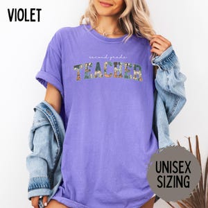 Second Grade Shirt, Second Grade Floral Teacher Shirt, 2nd Grade Team Shirts, Back to School Flower Tee, 2nd Grade Teacher Appreciation Gift