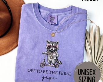 Gigi Shirt, Comfort Colors Gigi Tee, Raccoon Mothers Day Gift, New Gigi Gift, Christmas Gift for Gigi, Pregnancy Announcement Feral Shirt
