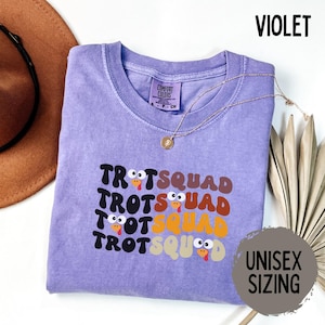 Trot Squad Fall Shirt Comfort Colors Shirts Thanksgiving Family Turkey Trot Tshirt Fun Run Thanksgiving Tee Gift for Mom