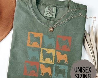 Pug Mom Shirt, Pug Mama Gift, Retro Pug Lover Shirt, Cute Dog Mom Gift, Dog Owner Gift, Funny Pug Shirt, Trending Pug Lover Gift
