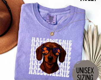 Dachshund Halloween Shirt Comfort Colors Dog Mom Shirts Funny Dachshund Mom Gift Doxie Tee Wiener Dog Tee Halloweenie Gift for Dog Mom