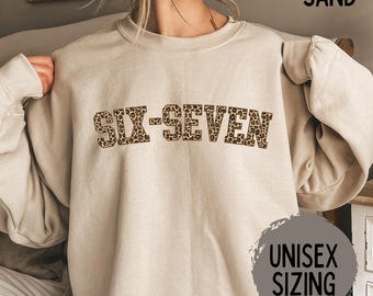 6 7 Shirt, Funny Six Seven Meme Tee, Sarcastic 67 Teacher Shirt, Cheetah Gen Z Gift, Cheetah 6 7 Tshirt, Viral Number Meme Shirt