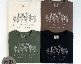 Daughter Shirt, Favorite Daughter Shirt, Funny Daughter Sweatshirt, Floral Daughter Tee, Best Daughter Gift, Custom Favorite Child Shirt