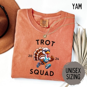 Trot Squad Fall Shirt Comfort Colors Shirts Thanksgiving Family Turkey Trot Tshirt Fun Run Thanksgiving Tee Gift for Mom