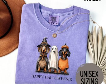 Dachshund Halloween Shirt Comfort Colors Dog Mom Shirts Funny Dachshund Mom Gift Doxie Tee Wiener Dog Tee Halloweenie Gift for Dog Mom