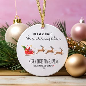 Custom Personalized Granddaughter Ornament Custom Grandkids Gift From Grandma and Grandpa To A Very Loved Granddaughter Christmas Gift 2025