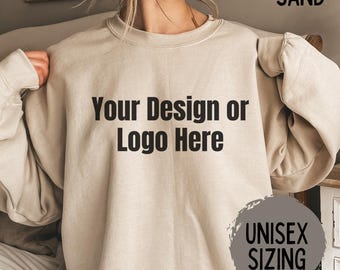Custom Gildan Sweatshirt, Personalized Logo Sweatshirt, Custom Photo Sweatshirt, Custom Text Crewneck, Luxury Corporate Gift, Wedding Gift