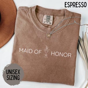 Maid of Honor Shirt, Comfort Colors, Bridesmaid Gift, Custom MOH Tee, Bachelorette Party Shirt, Bridal Shower Gift, Bridal Party Gifts