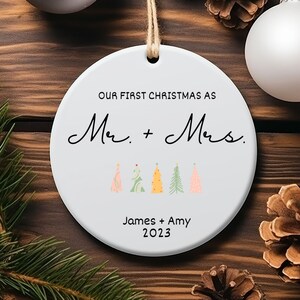 Custom First Christmas Married Ornament Custom Car First Christmas Married as Mr and Mrs Ornament Personalized 2023