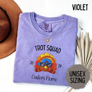 Custom Trot Squad Fall Shirt Comfort Colors Shirts Thanksgiving Family Turkey Trot Tshirt Fun Run Thanksgiving Tee Gift for Mom