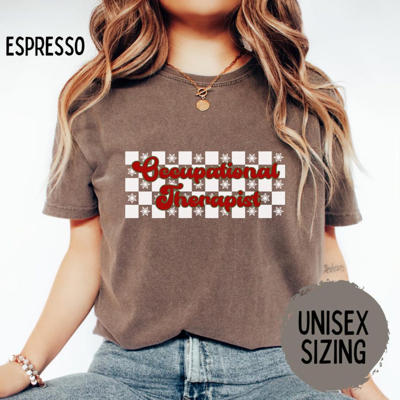 Christmas Occupational Therapist Shirt Comfort Colors Xmas Occupational