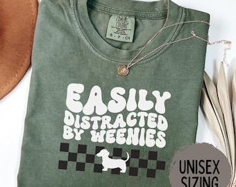Dachshund Shirt, Doxie Mama Shirt, Wiener Dog Tee, Dachshund Lover Gift, Dog Mom Shirt, Pet Owner Gift, Weenie Mom Comfort Colors Retro