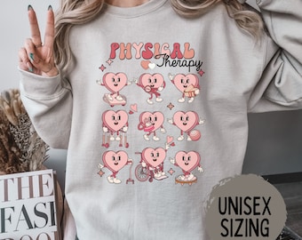 Physical Therapy Valentine Sweatshirt Cupids Physical Therapist Sweater Pediatric Physical Therapy Crewneck PT Valentine Shirt PTA Physical