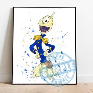 Pleakley print watercolor, lilo and stitch poster, stitch giclee for nursary decor