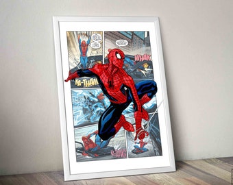 Spiderman watercolor print, Spiderman giclee print, Spiderman poster for nursery room
