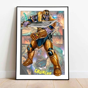 Thanos watercolor print, Thanos giclee print, Thanos poster for nursery room