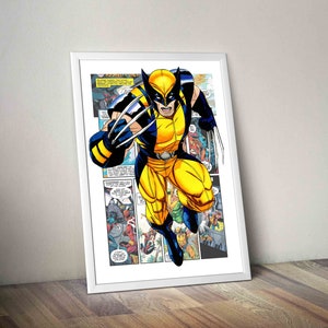 Wolverine watercolor print, Woverine giclee print, Wolverine poster for nursery room