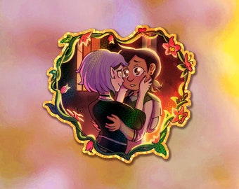 Lumity Kiss Glitter Sticker