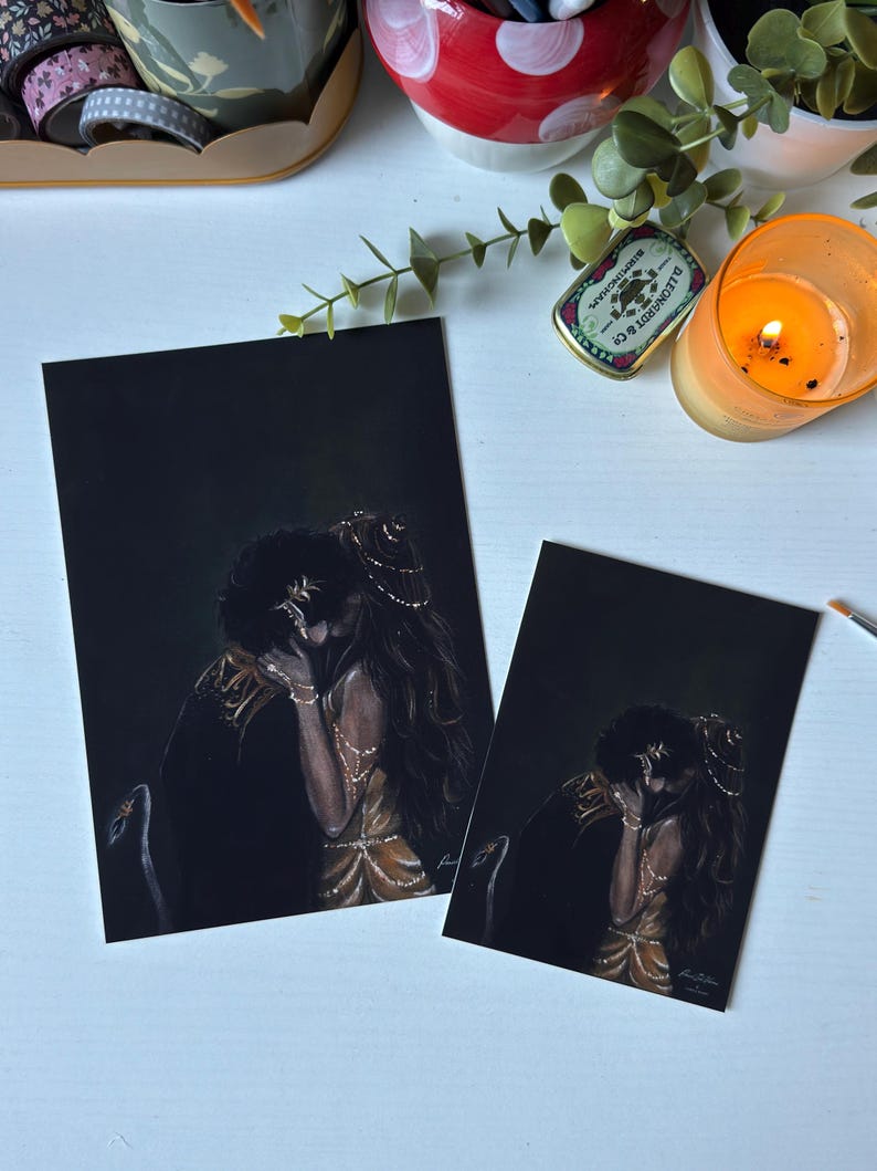 Jude and Cardan A5 Fantasy Art Print | Folk of the Air Inspired Art image 1
