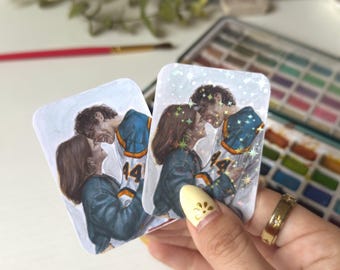 Klistermärke inspirerat av college-romantik | Hannah & Garrett fanart | Vattentätt vinylklistermärke
