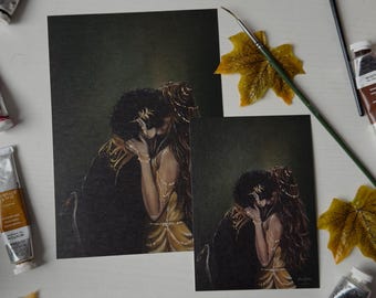 Stampa artistica fantasy A5 di Jude e Cardan / Arte ispirata al popolo dell'aria